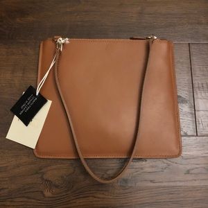 Genuine leather clutch/pochette Punto Fibbia